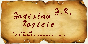 Hodislav Kojičić vizit kartica